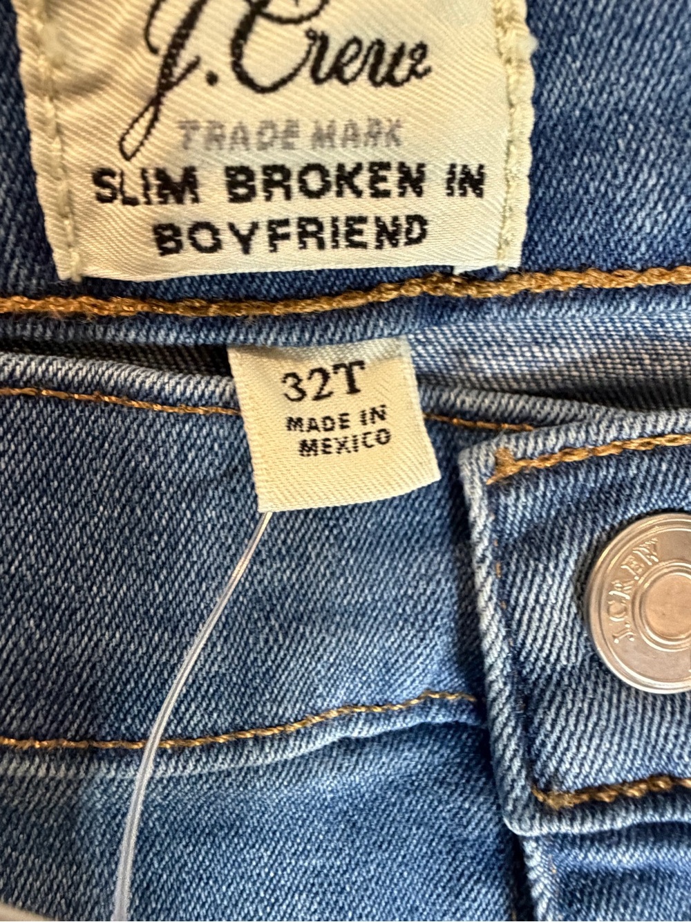 NWT J.Crew Slim Boyfriend Blue Daisy Embroidered Women's Jeans - Picture 3 of 9